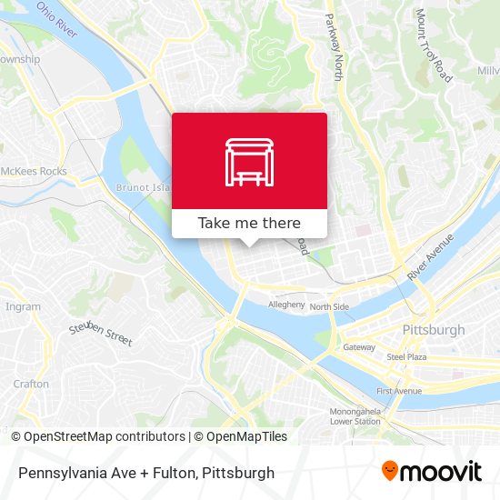 Mapa de Pennsylvania Ave + Fulton