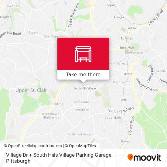 Mapa de Village Dr + South Hiils Village Parking Garage