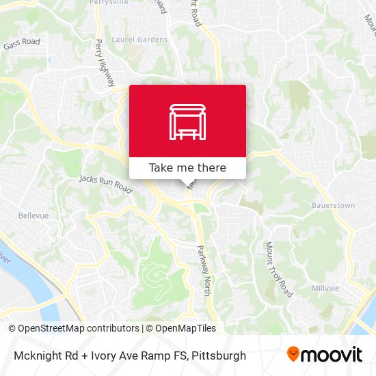 Mapa de Mcknight Rd + Ivory Ave Ramp FS