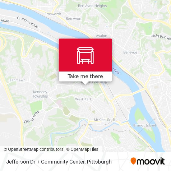 Jefferson Dr + Community Center map