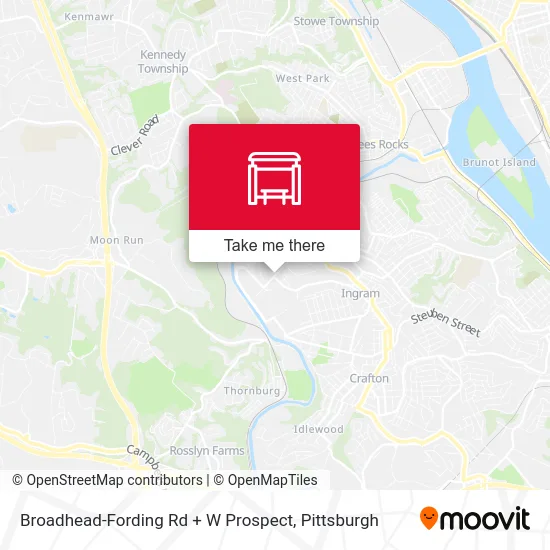 Broadhead-Fording Rd + W Prospect map
