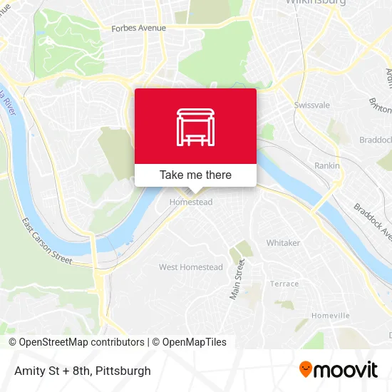 Amity St + 8th map