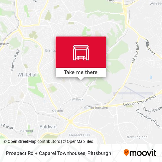 Prospect Rd + Caparel Townhouses map