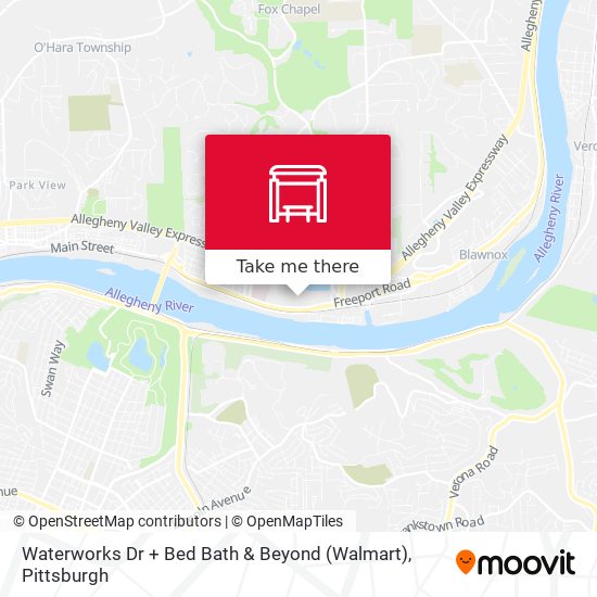 Mapa de Waterworks Dr + Bed Bath & Beyond (Walmart)