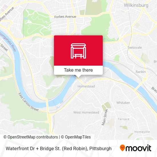 Mapa de Waterfront Dr + Bridge St. (Red Robin)