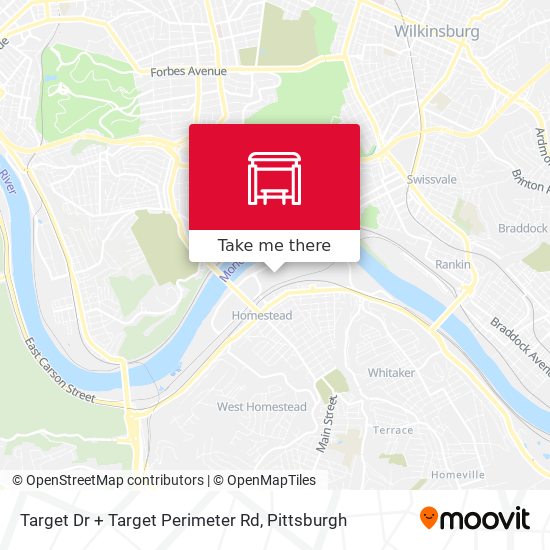 Mapa de Target Dr + Target Perimeter Rd