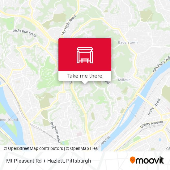 Mt Pleasant Rd + Hazlett map