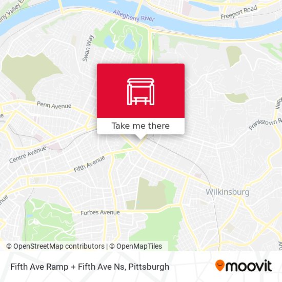 Mapa de Fifth Ave Ramp + Fifth Ave Ns