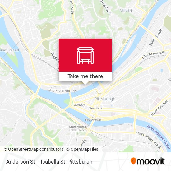Anderson St + Isabella St map