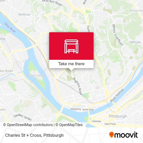 Charles St + Cross map