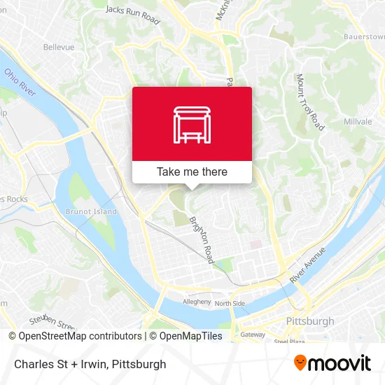 Charles St + Irwin map