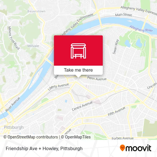 Friendship Ave + Howley map