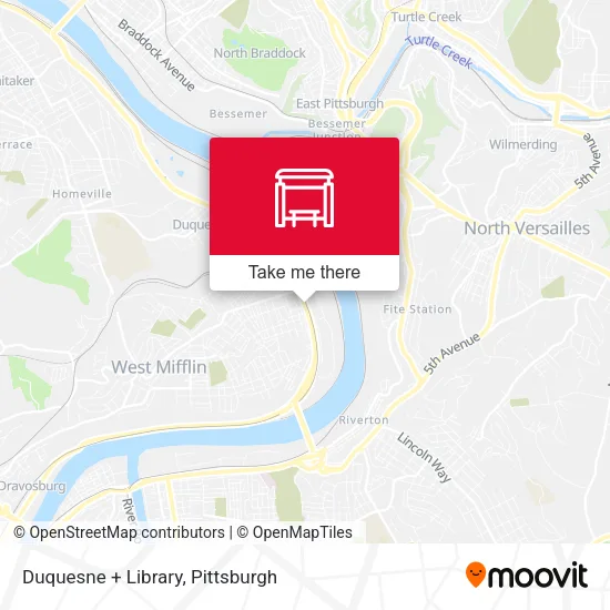 Duquesne + Library map