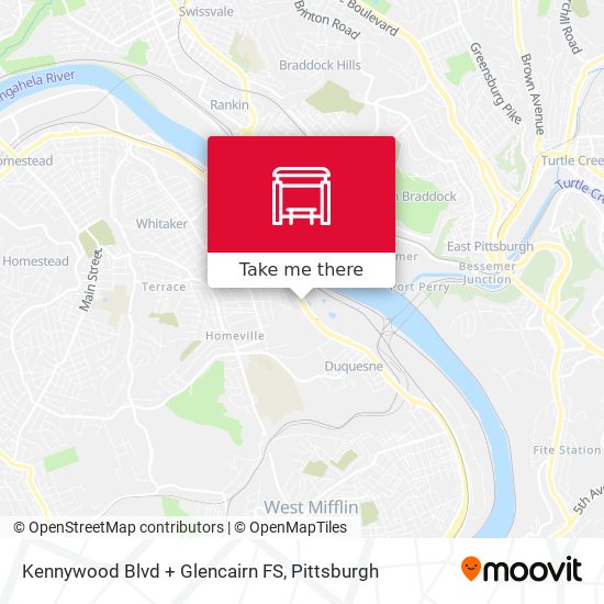 Kennywood Blvd + Glencairn FS map