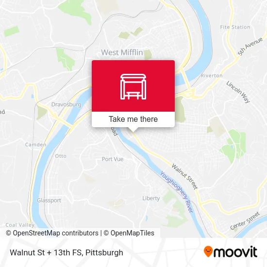 Mapa de Walnut St + 13th FS