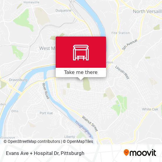 Mapa de Evans Ave + Hospital Dr
