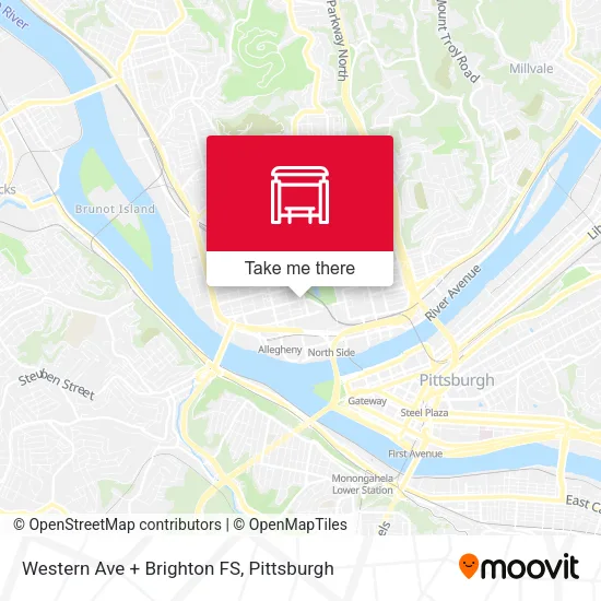 Western Ave + Brighton FS map