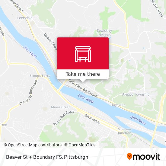 Mapa de Beaver St + Boundary FS