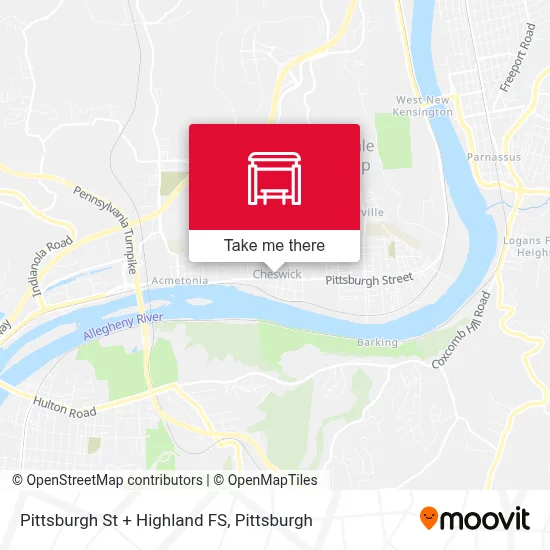 Pittsburgh St + Highland FS map