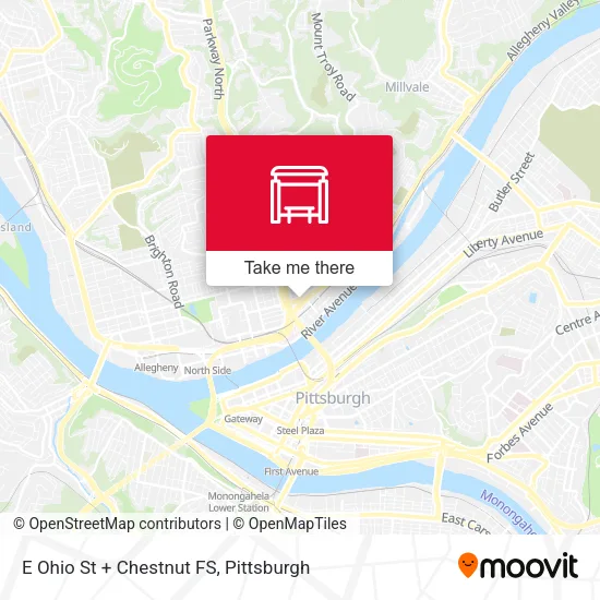 Mapa de E Ohio St + Chestnut FS