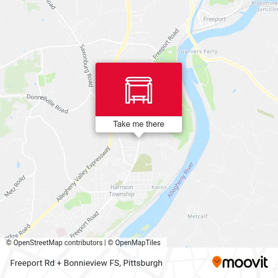 Freeport Rd + Bonnieview FS map