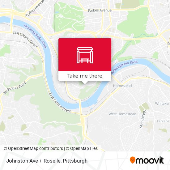 Johnston Ave + Roselle map