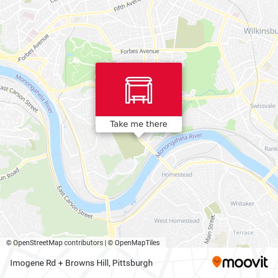 Imogene Rd + Browns Hill map