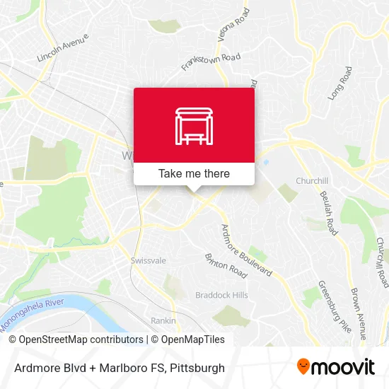Mapa de Ardmore Blvd + Marlboro FS