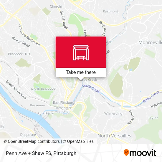 Mapa de Penn Ave + Shaw FS