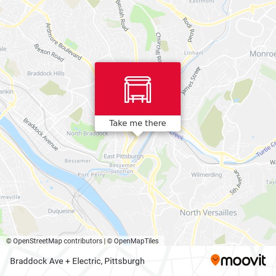 Braddock Ave + Electric map