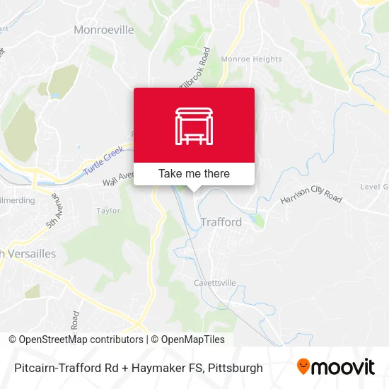 Pitcairn-Trafford Rd + Haymaker FS map