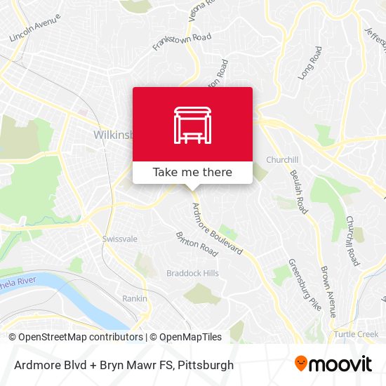 Ardmore Blvd + Bryn Mawr FS map