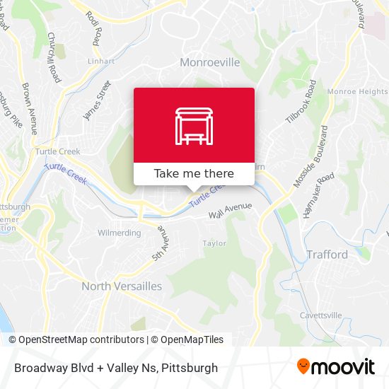 Mapa de Broadway Blvd + Valley Ns