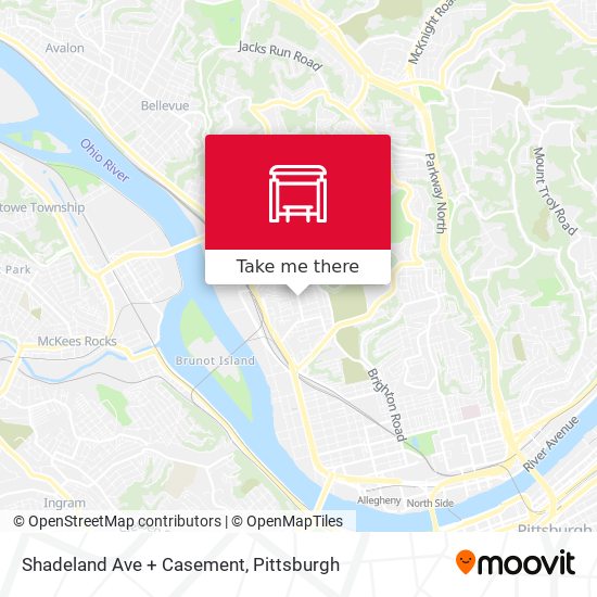 Shadeland Ave + Casement map