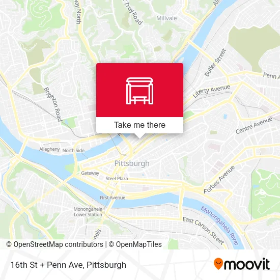 Mapa de 16th St + Penn Ave
