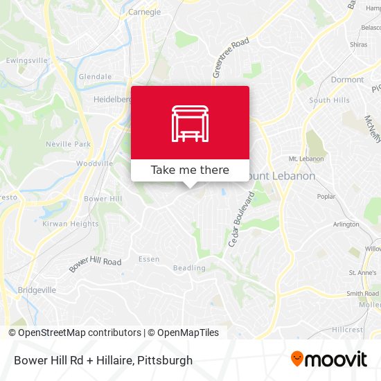 Bower Hill Rd + Hillaire map