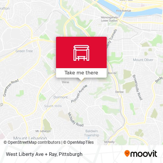 West Liberty Ave + Ray map