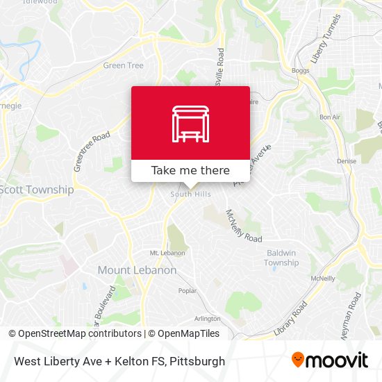 Mapa de West Liberty Ave + Kelton FS