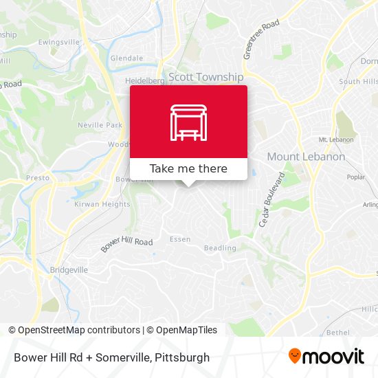 Bower Hill Rd + Somerville map