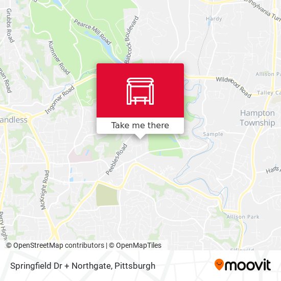 Springfield Dr + Northgate map