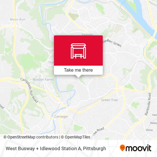 Mapa de West Busway + Idlewood Station A