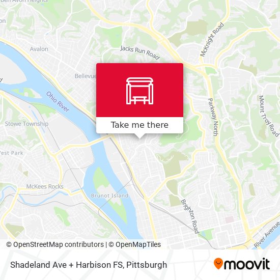 Shadeland Ave + Harbison FS map