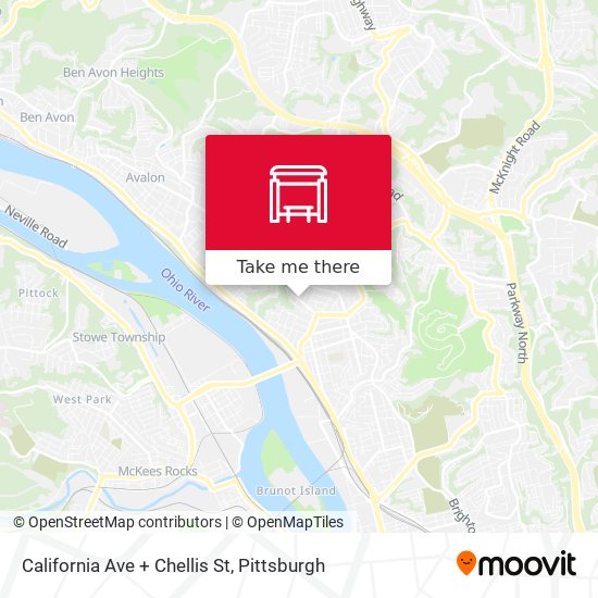 California Ave + Chellis St map
