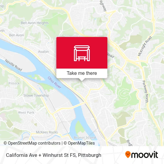 Mapa de California Ave + Winhurst St FS