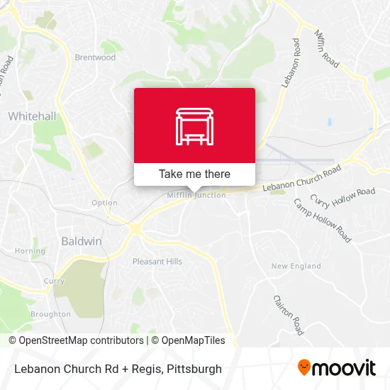 Lebanon Church Rd + Regis map