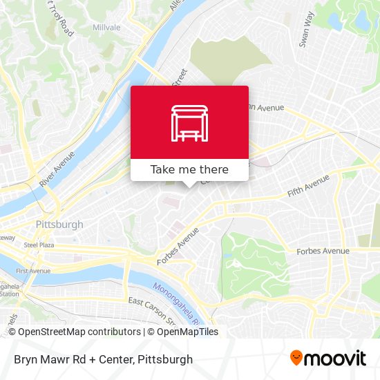 Bryn Mawr Rd + Center map