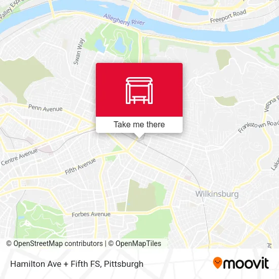 Mapa de Hamilton Ave + Fifth FS