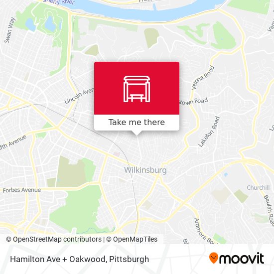 Mapa de Hamilton Ave + Oakwood