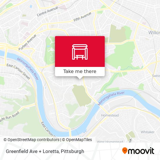 Mapa de Greenfield Ave + Loretta