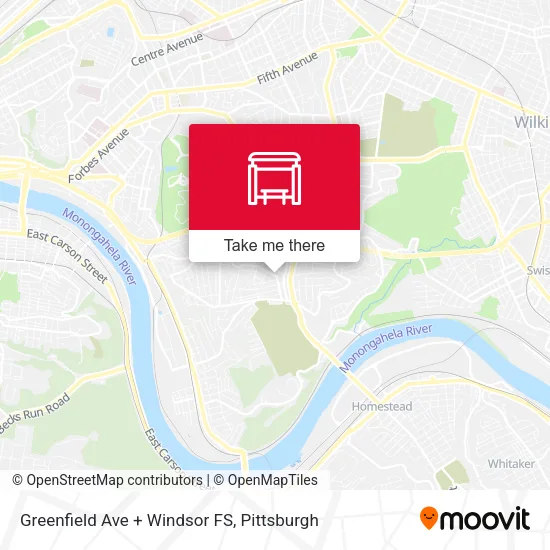 Greenfield Ave + Windsor FS map